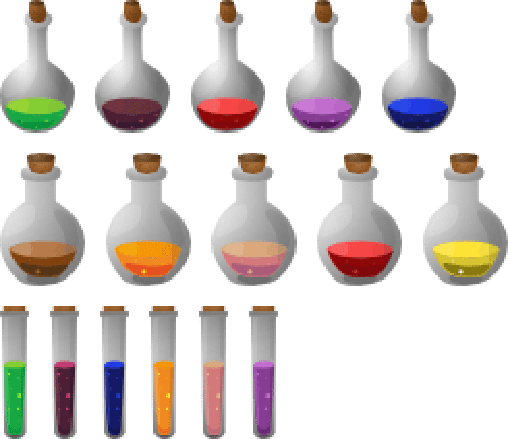 Cool colors are not ove. Magic Potions | OpenGameArt.org